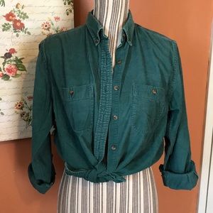 Forrest Green Cordoroy Buttton Up
